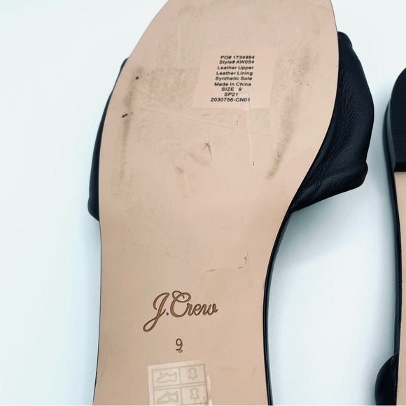 NWOT J Crew Knotted Slide Sandal Black 9 - Picture 7 of 10